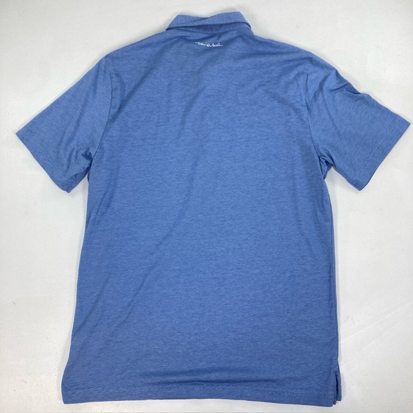 Travis Mathew Other - Travis Mathew Polo Shirt Mens Medium Blue Striped Golf Performance Short Sleeve